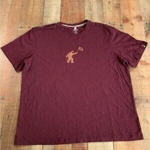 Sherpa men's size XXL maroon yeti graphic short sleeve crewneck tshirt